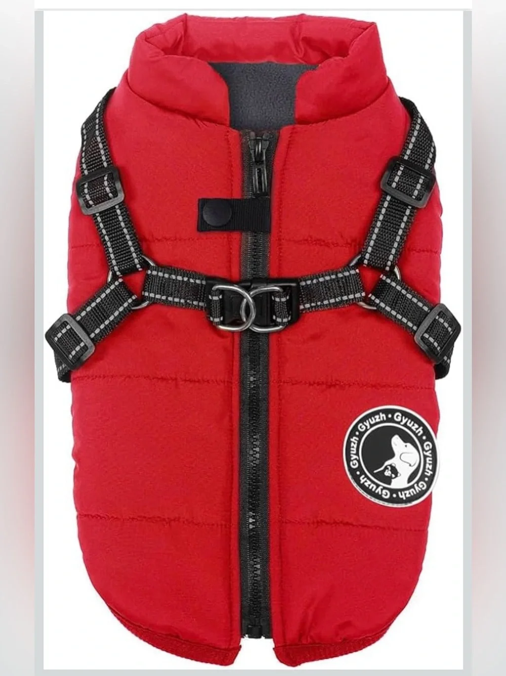 Gyuzh Dog Coat with Harness Puppy Coats Small Dog Harness Jacket Winter Waterpro